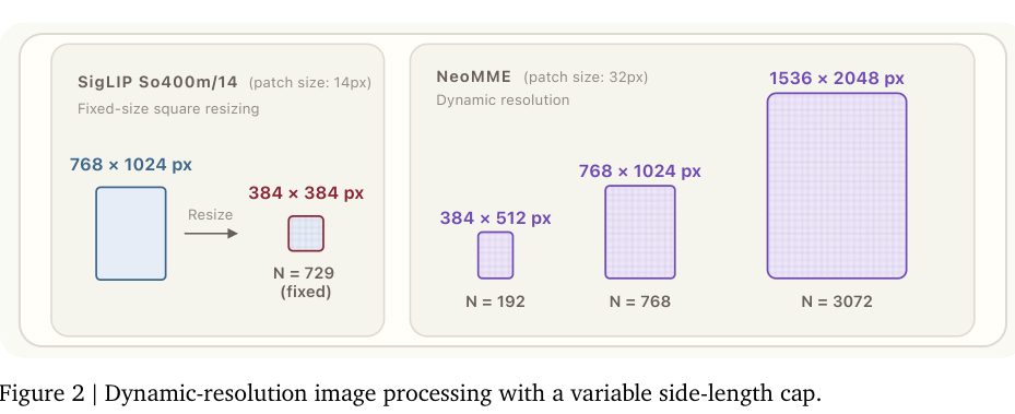 Figure 2: 可変的な長辺上限を用いた動的解像度画像処理。