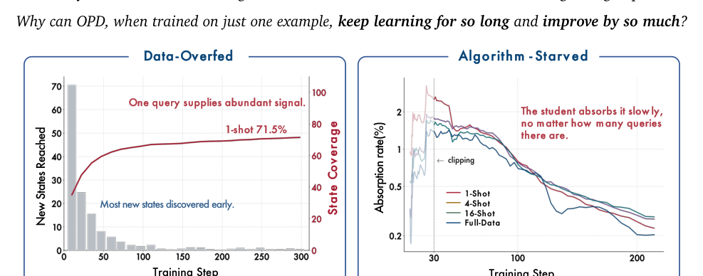 Figure 2: OPDがデータ過剰かつアルゴリズム枯渇状態であることを示す、状態カバー率と吸収率の特性の概要図。